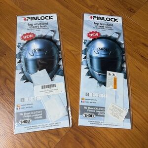 SHOEI Pinlock Fog Resistant Insert Smoke Lens Pair of 2 Motorcycle Helmet NEW